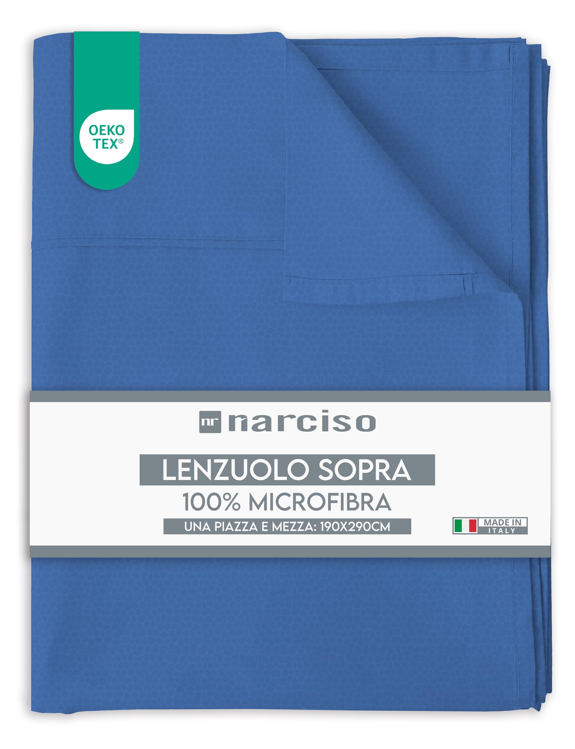 Lenzuolo Sopra in Microfibra Tinta Unita Embossed, Traspirante, MADE IN ITALY