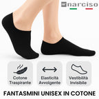 12 Paia Calzini UNISEX Corti in Cotone,  Taglie da 35 a 46, Traspiranti e Resistenti, Si Adattano Perfettamente Grazie alla Presenza di Elastane