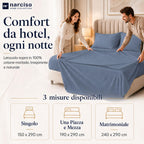 Lenzuolo Sopra 100% Cotone, Anallergico e Traspirante Abbinabile alle Nostre Federe e Lenzuolo con Angoli in Cotone, Made in Italy