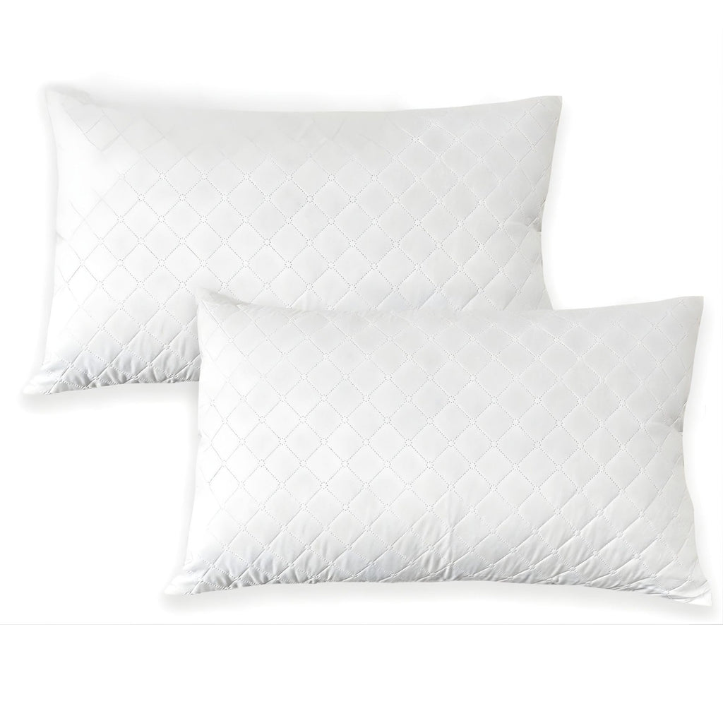 Set Copricuscini Letto con Zip, Copricuscino 50x80 in Morbida Microfibra Manopesca, Tessuto Anallergico, Antiacaro, Igienico, Traspirante e Perfetto per Tutte Le Stagioni, Copri Cuscini