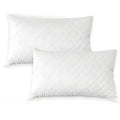 Set Copricuscini Letto con Zip, Copricuscino 50x80 in Morbida Microfibra Manopesca, Tessuto Anallergico, Antiacaro, Igienico, Traspirante e Perfetto per Tutte Le Stagioni, Copri Cuscini