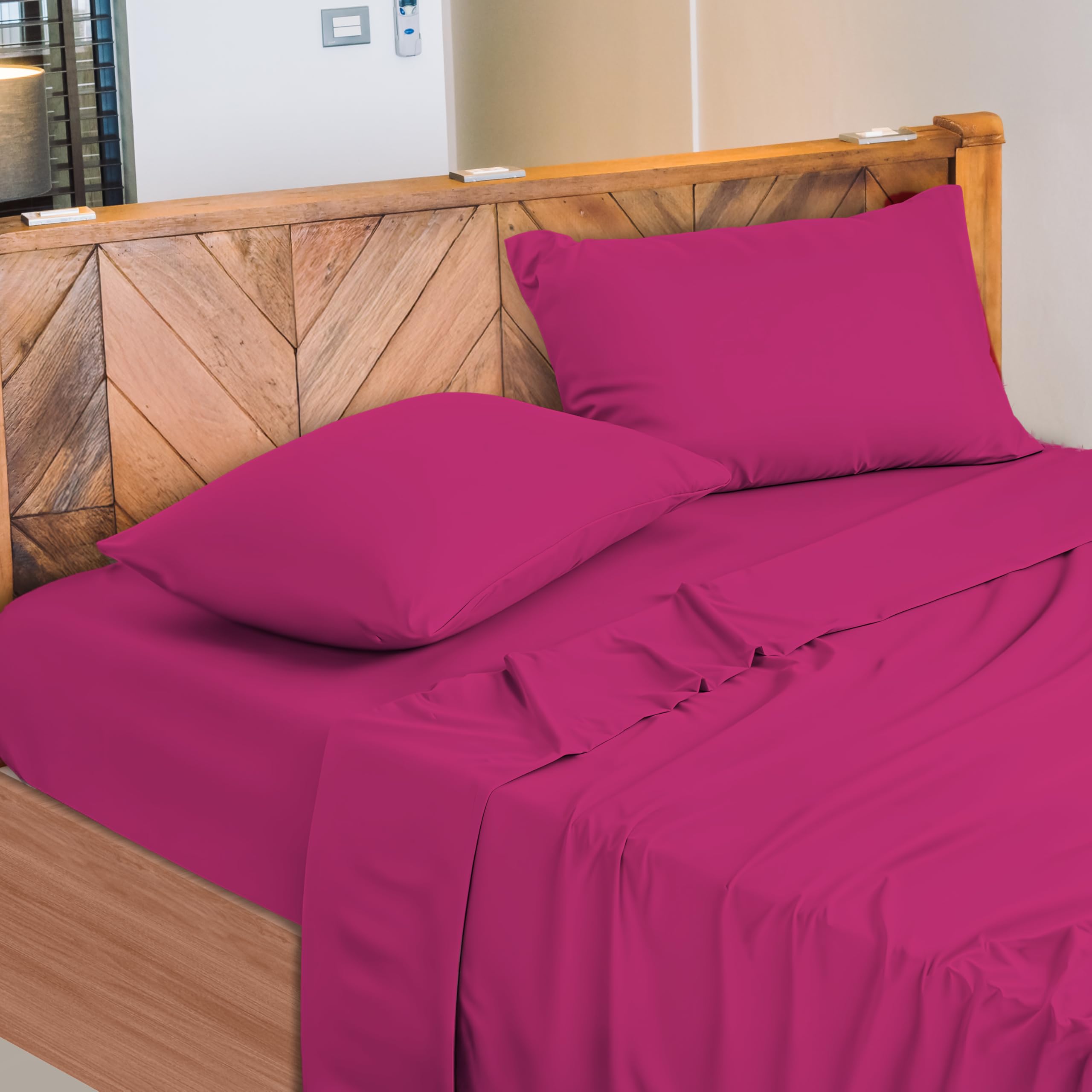 Lenzuola Letto Cotone Made in Italy, Completo Letto - Diversi colori - 3 TAGLIE