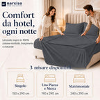 Lenzuolo Sopra 100% Cotone, Anallergico e Traspirante Abbinabile alle Nostre Federe e Lenzuolo con Angoli in Cotone, Made in Italy