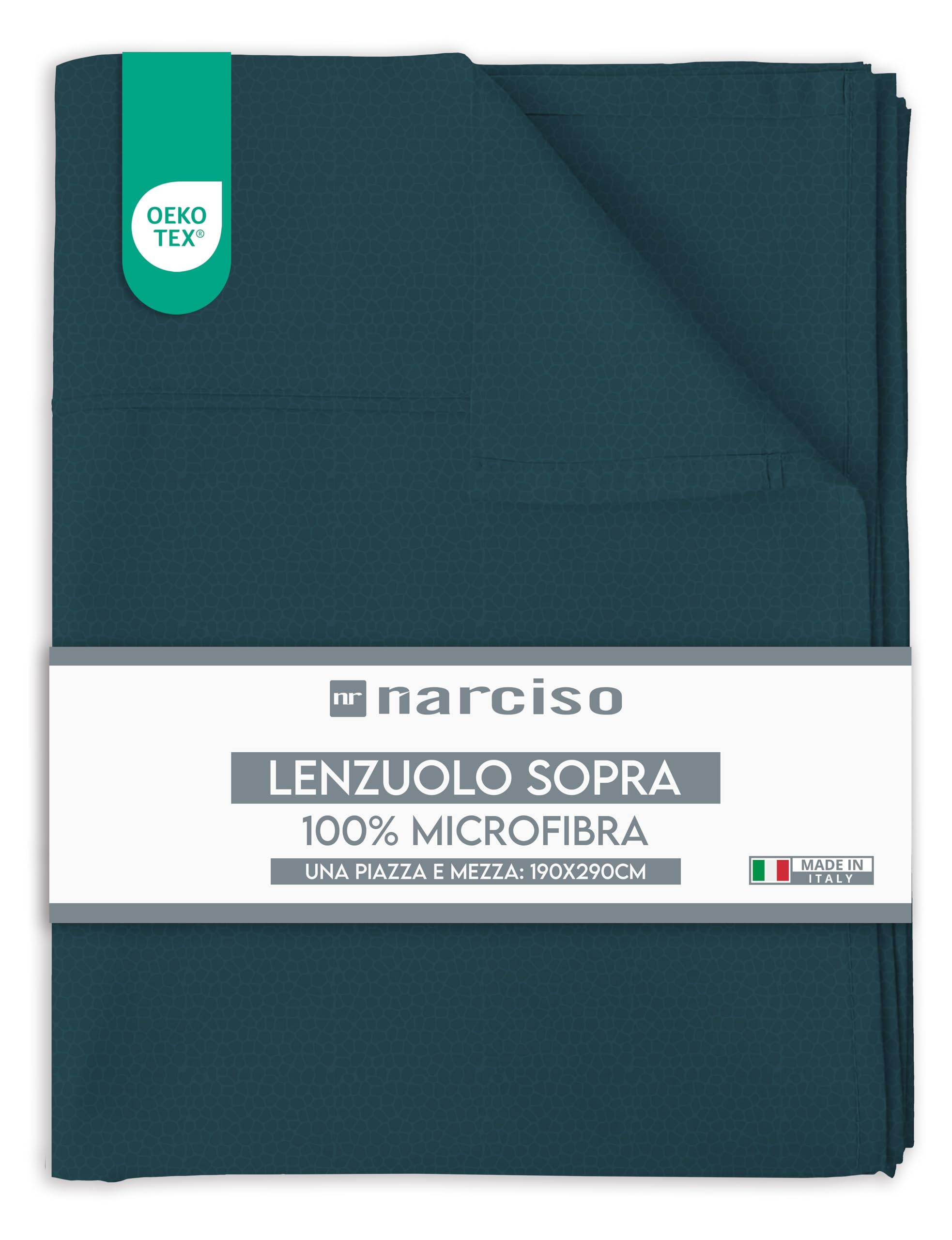 Lenzuolo Sopra in Microfibra Tinta Unita Embossed, Traspirante, MADE IN ITALY