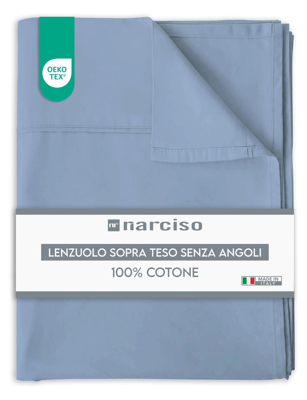 Lenzuolo Sopra 100% Cotone, Anallergico e Traspirante Abbinabile alle Nostre Federe e Lenzuolo con Angoli in Cotone, Made in Italy
