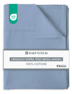 Lenzuolo Sopra 100% Cotone, Anallergico e Traspirante Abbinabile alle Nostre Federe e Lenzuolo con Angoli in Cotone, Made in Italy