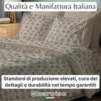 NARCISO Lenzuola di Flanella Made in Italy, Completo Lenzuola di Flanella in Cotone