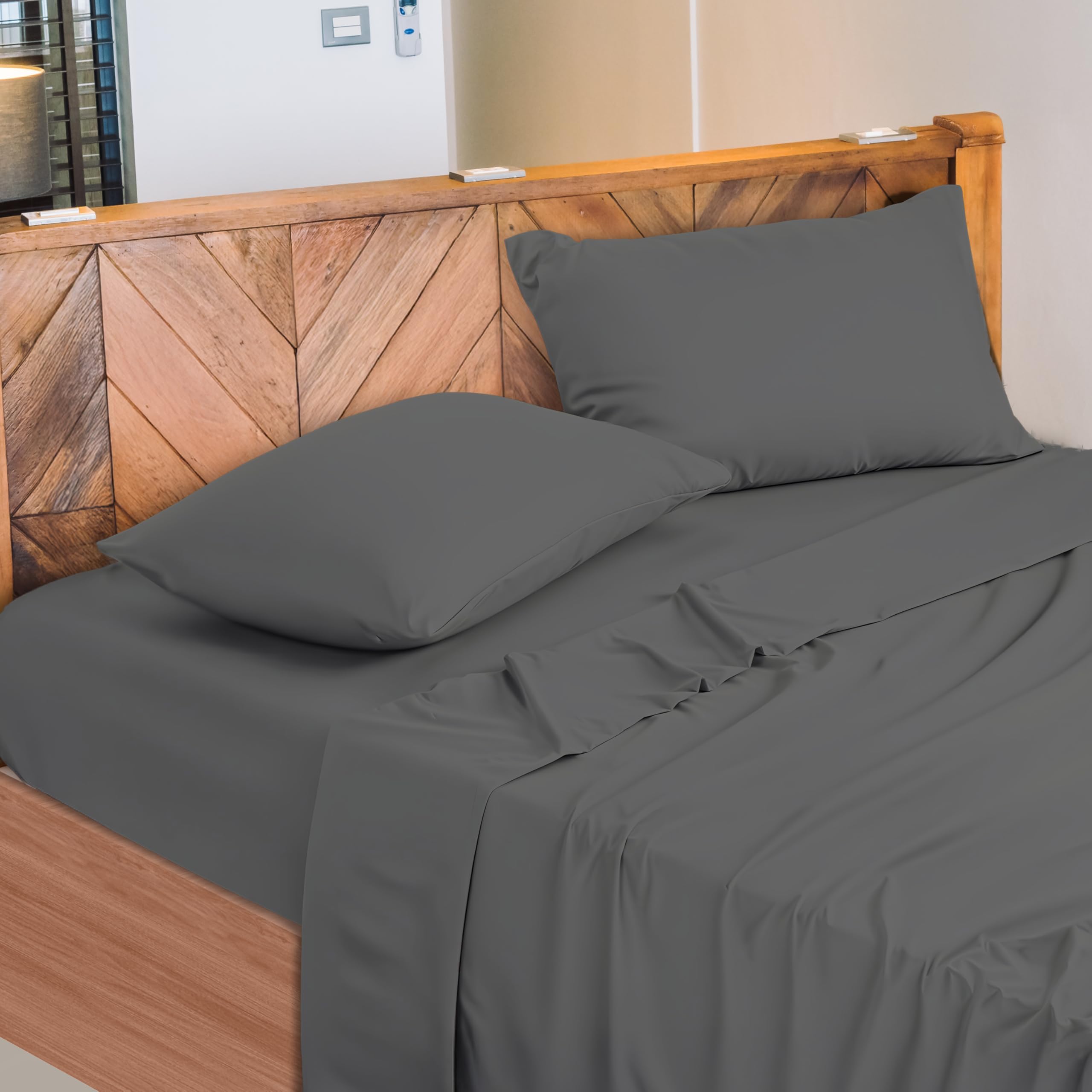 Lenzuola Letto Cotone Made in Italy, Completo Letto - Diversi colori - 3 TAGLIE