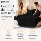 Lenzuolo Sopra 100% Cotone, Anallergico e Traspirante Abbinabile alle Nostre Federe e Lenzuolo con Angoli in Cotone, Made in Italy