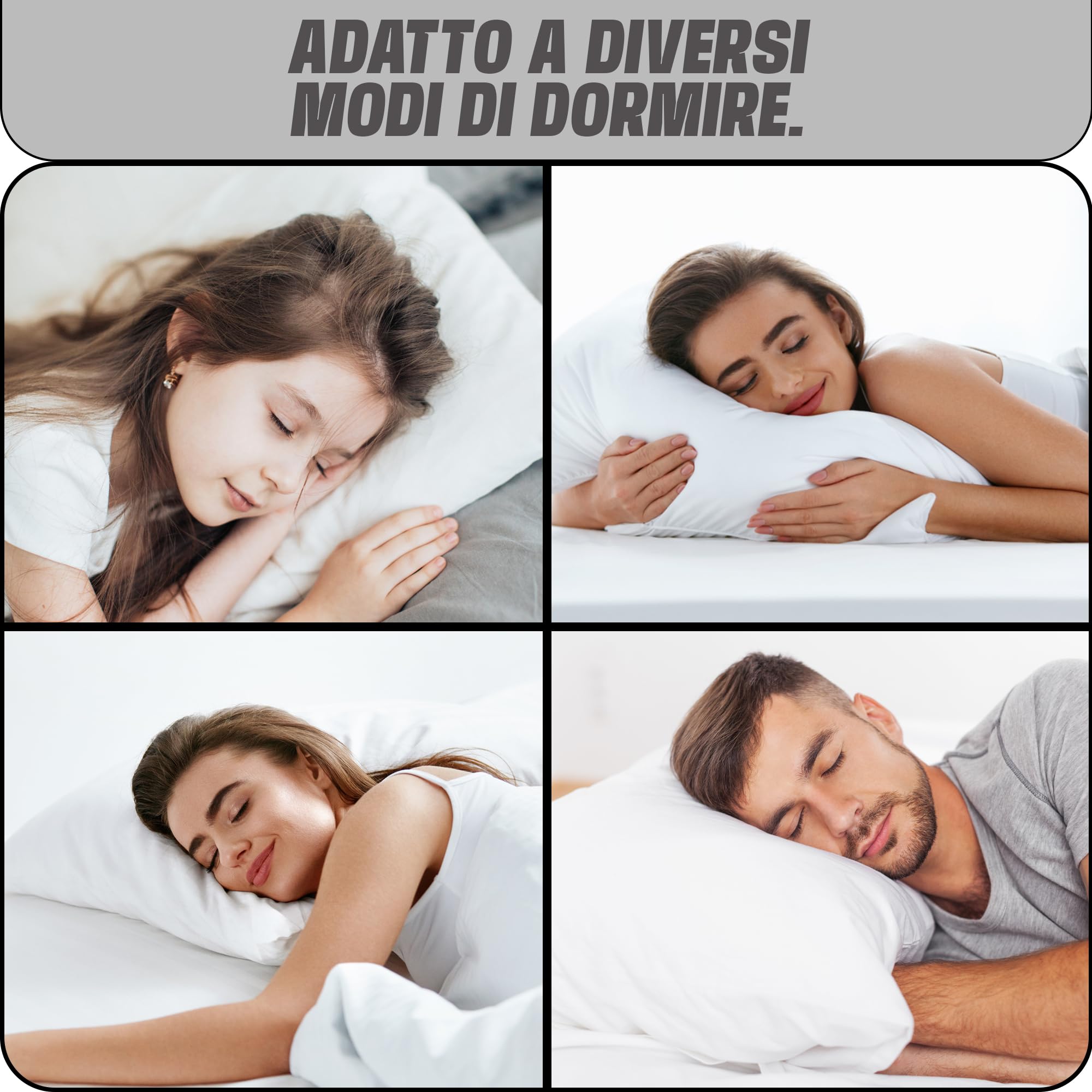 Coppia Cuscini Letto Matrimoniale (H 11cm) Cuscino Memory Foam Basso, Guanciale Letto Morbido ed Anallergico con Fodera Esterna Jacquard Aloe, Garantisce Sonno Profondo e Traspirabilità Ottima