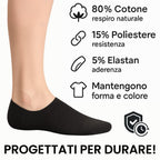 12 Paia Calzini UNISEX Corti in Cotone,  Taglie da 35 a 46, Traspiranti e Resistenti, Si Adattano Perfettamente Grazie alla Presenza di Elastane