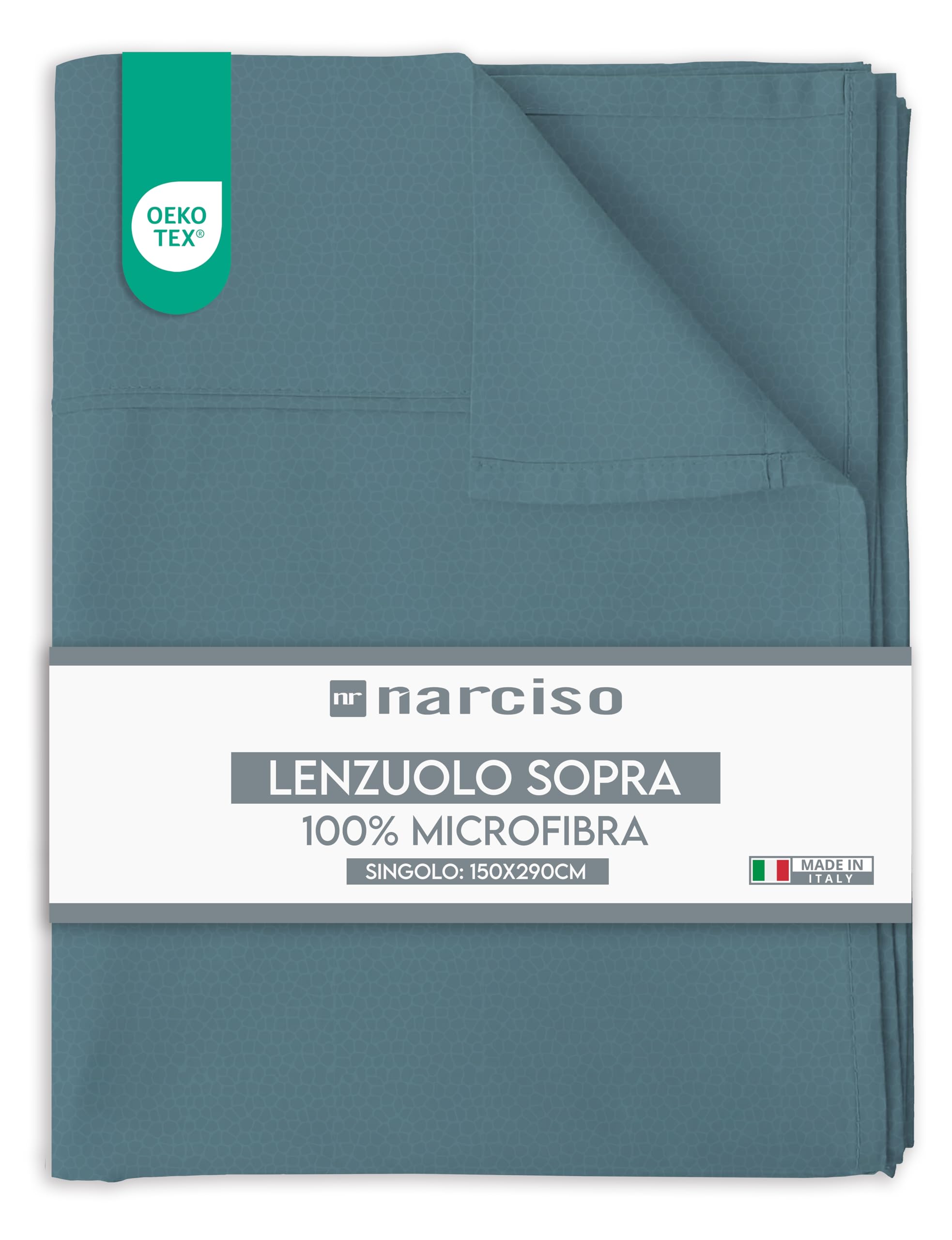 Lenzuolo Sopra in Microfibra Tinta Unita Embossed, Traspirante, MADE IN ITALY