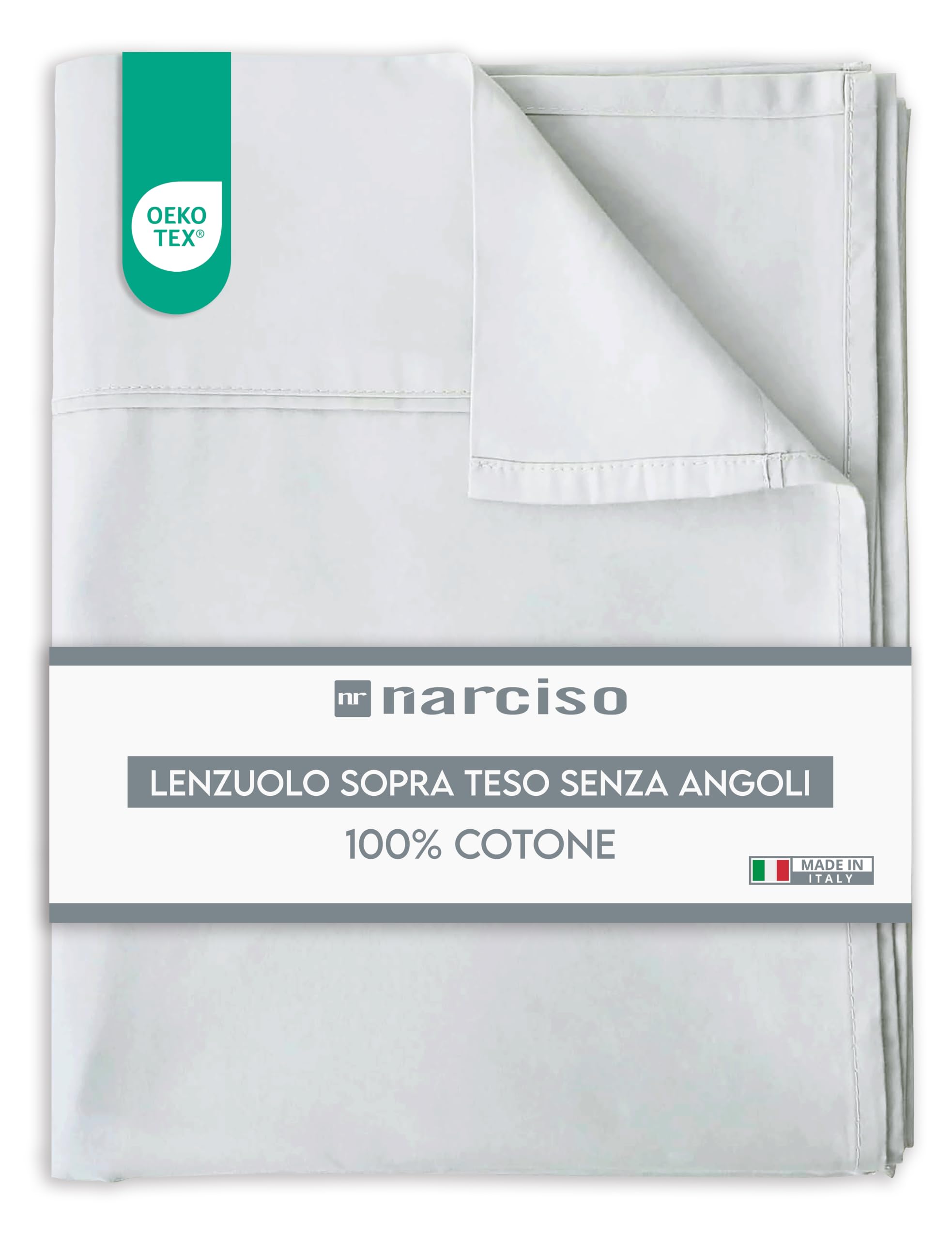Lenzuolo Sopra 100% Cotone, Anallergico e Traspirante Abbinabile alle Nostre Federe e Lenzuolo con Angoli in Cotone, Made in Italy