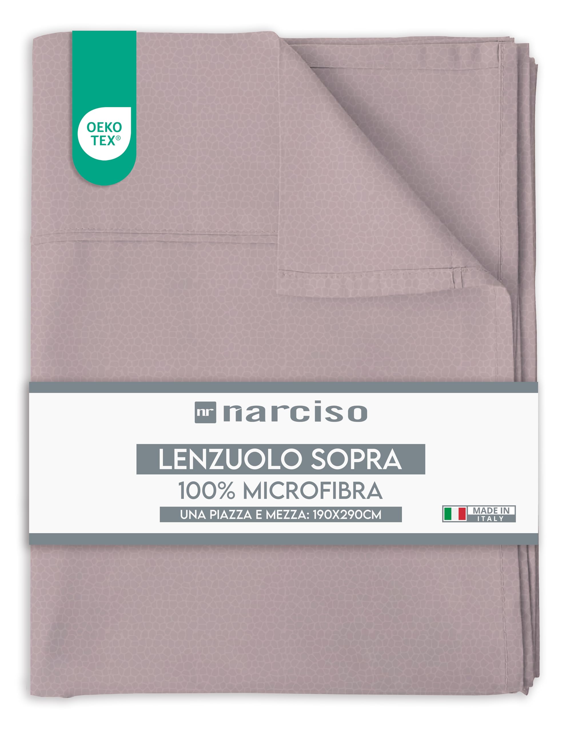 Lenzuolo Sopra in Microfibra Tinta Unita Embossed, Traspirante, MADE IN ITALY
