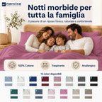 Lenzuolo Sopra 100% Cotone, Anallergico e Traspirante Abbinabile alle Nostre Federe e Lenzuolo con Angoli in Cotone, Made in Italy