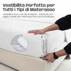 Lenzuola Letto Cotone Made in Italy, Completo Letto - Diversi colori - 3 TAGLIE