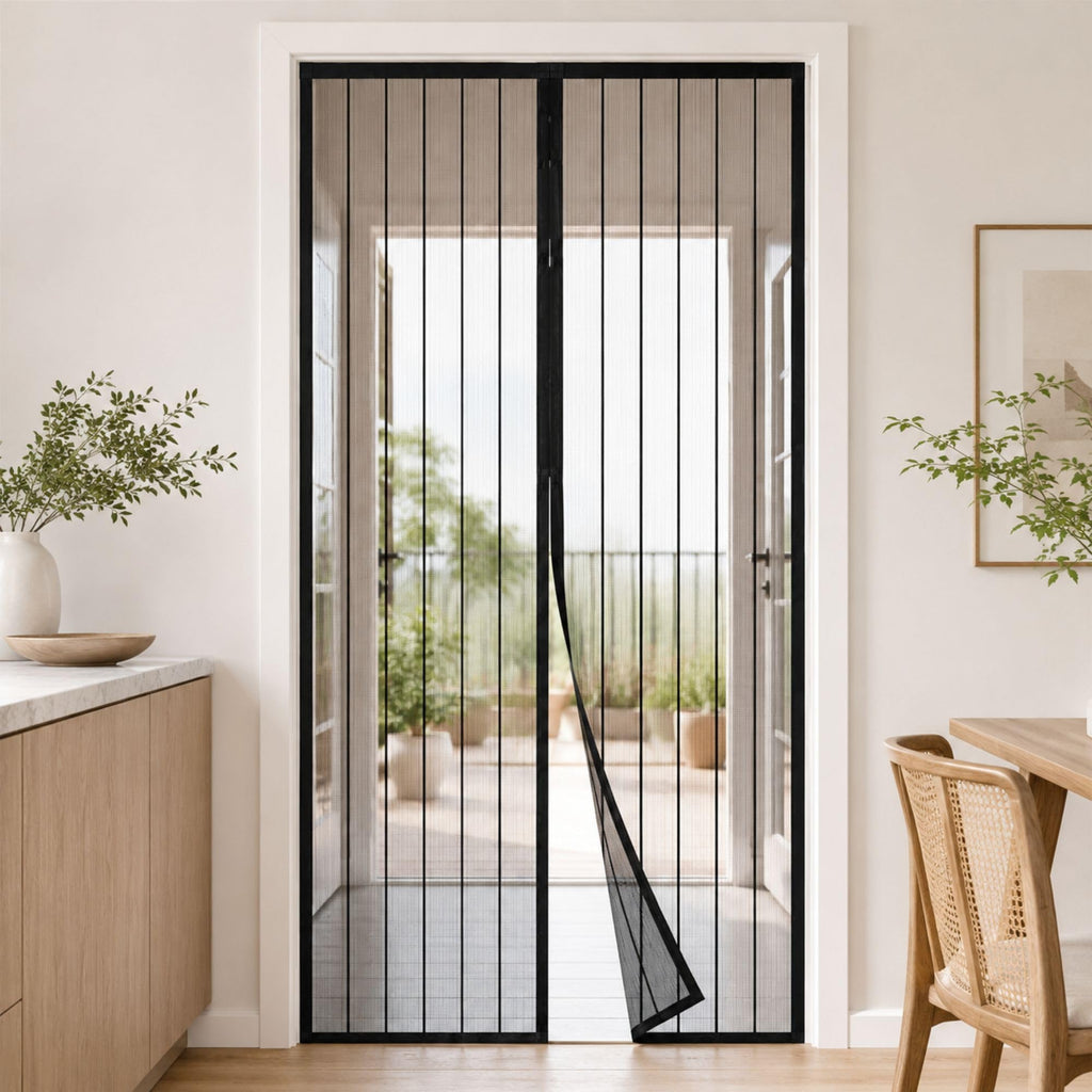 Zanzariera Porta Finestra Magnetica Facile da Montare con Felcro Adesivo Installazione Senza Fori per Tutte le Porte, Tenda Antimosche per Porta Esterna Chiusura Calamita