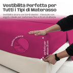 Lenzuola Letto Cotone Made in Italy, Completo Letto - Diversi colori - 3 TAGLIE