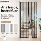 Zanzariera Porta Finestra Magnetica Facile da Montare con Felcro Adesivo Installazione Senza Fori per Tutte le Porte, Tenda Antimosche per Porta Esterna Chiusura Calamita