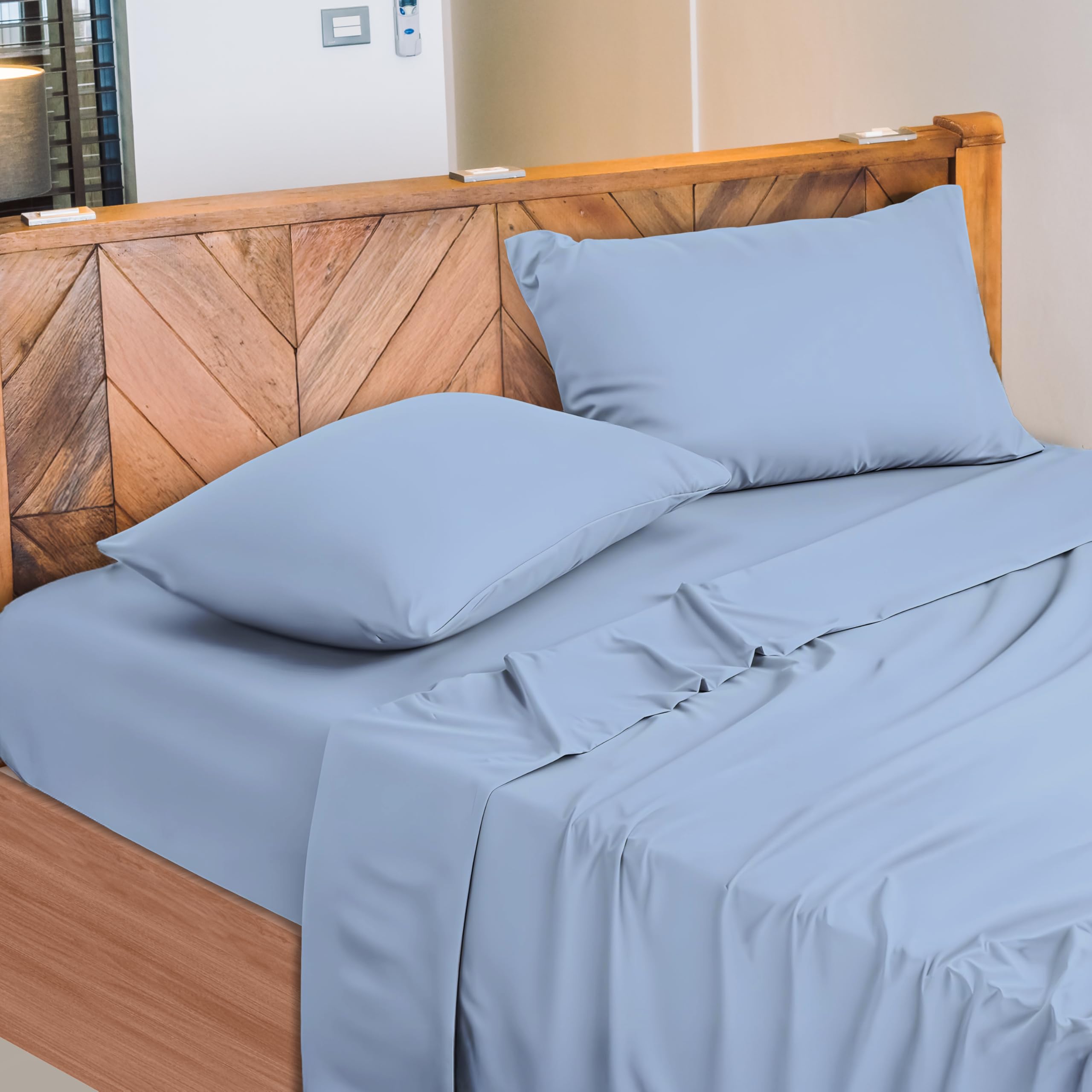Lenzuola Letto Cotone Made in Italy, Completo Letto - Diversi colori - 3 TAGLIE