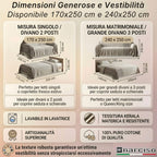 Gran Foulard per Divano & Letto con Motivo a Righe in Cotone Kerala