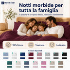 Lenzuolo Sopra 100% Cotone, Anallergico e Traspirante Abbinabile alle Nostre Federe e Lenzuolo con Angoli in Cotone, Made in Italy