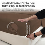Lenzuola Letto Cotone Made in Italy, Completo Letto - Diversi colori - 3 TAGLIE