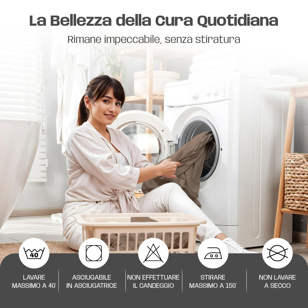 Lenzuola Letto Cotone Made in Italy, Completo Letto - Diversi colori - 3 TAGLIE