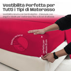 Lenzuola Letto Cotone Made in Italy, Completo Letto - Diversi colori - 3 TAGLIE
