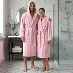 Accappatoio UNISEX con Cappuccio in Spugna Morbida di Cotone, Alto Potere Asciugante