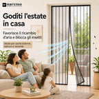 Zanzariera Porta Finestra Magnetica Facile da Montare con Felcro Adesivo Installazione Senza Fori per Tutte le Porte, Tenda Antimosche per Porta Esterna Chiusura Calamita