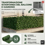 Siepe Artificiale da Esterno, Siepe Finta per Recinzione Giardino Esterno, Edera in PVC Perfetta per Garantire Privacy Copri Ringhiera Balcone e Frangivista Giardino