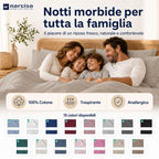 Lenzuolo Sopra 100% Cotone, Anallergico e Traspirante Abbinabile alle Nostre Federe e Lenzuolo con Angoli in Cotone, Made in Italy