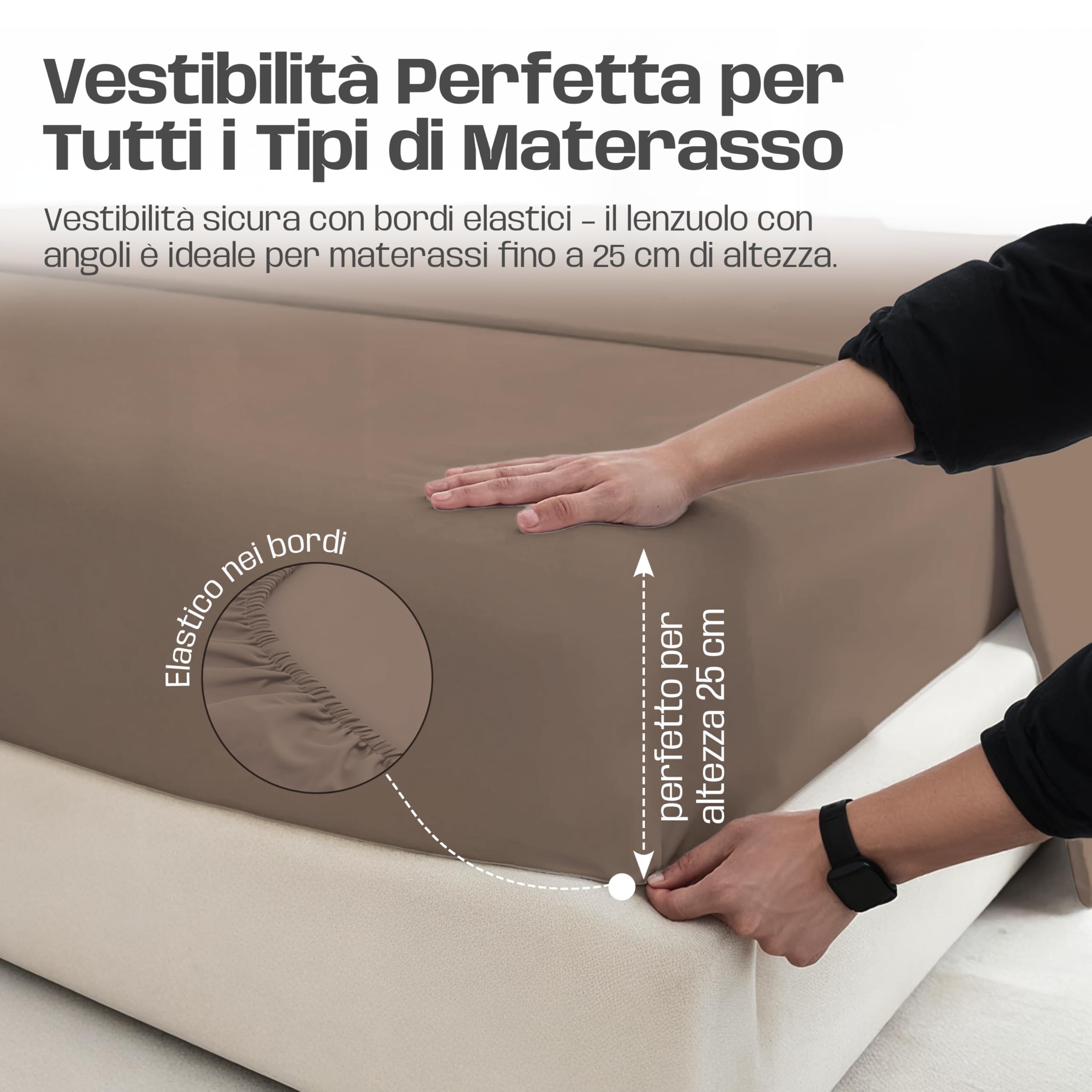 Lenzuola Letto Cotone Made in Italy, Completo Letto - Diversi colori - 3 TAGLIE