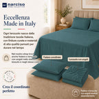 Lenzuolo Sopra 100% Cotone, Anallergico e Traspirante Abbinabile alle Nostre Federe e Lenzuolo con Angoli in Cotone, Made in Italy