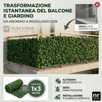 Siepe Artificiale da Esterno, Siepe Finta per Recinzione Giardino Esterno, Edera in PVC Perfetta per Garantire Privacy Copri Ringhiera Balcone e Frangivista Giardino