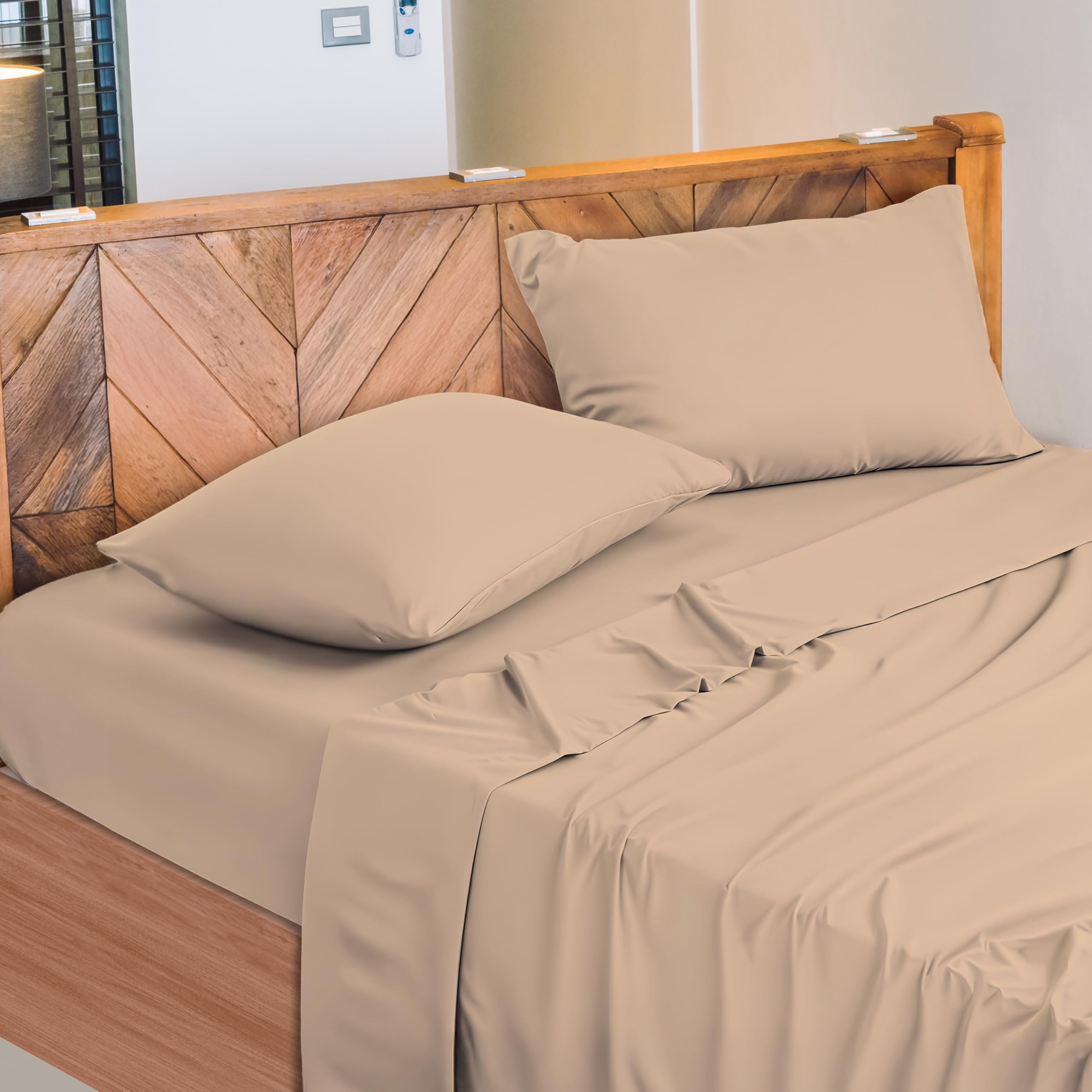Lenzuola Letto Cotone Made in Italy, Completo Letto - Diversi colori - 3 TAGLIE