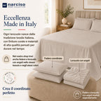 Lenzuolo Sopra 100% Cotone, Anallergico e Traspirante Abbinabile alle Nostre Federe e Lenzuolo con Angoli in Cotone, Made in Italy
