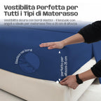 Lenzuola Letto Cotone Made in Italy, Completo Letto - Diversi colori - 3 TAGLIE