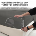 Lenzuola Letto Cotone Made in Italy, Completo Letto - Diversi colori - 3 TAGLIE