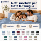Lenzuolo Sopra 100% Cotone, Anallergico e Traspirante Abbinabile alle Nostre Federe e Lenzuolo con Angoli in Cotone, Made in Italy