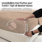 Lenzuola Letto Cotone Made in Italy, Completo Letto - Diversi colori - 3 TAGLIE