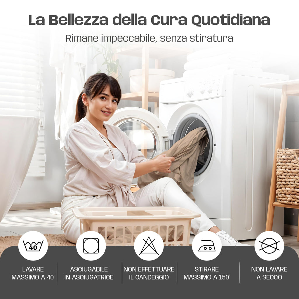 Lenzuola Letto Cotone Made in Italy, Completo Letto - Diversi colori - 3 TAGLIE