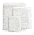 Set Asciugamani Bagno Pezzi per Hotel, B&B e Casa in Cotone, Asciugamani Bianchi Classici (Viso, Doccia, Ospite)