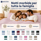 Lenzuolo Sopra 100% Cotone, Anallergico e Traspirante Abbinabile alle Nostre Federe e Lenzuolo con Angoli in Cotone, Made in Italy