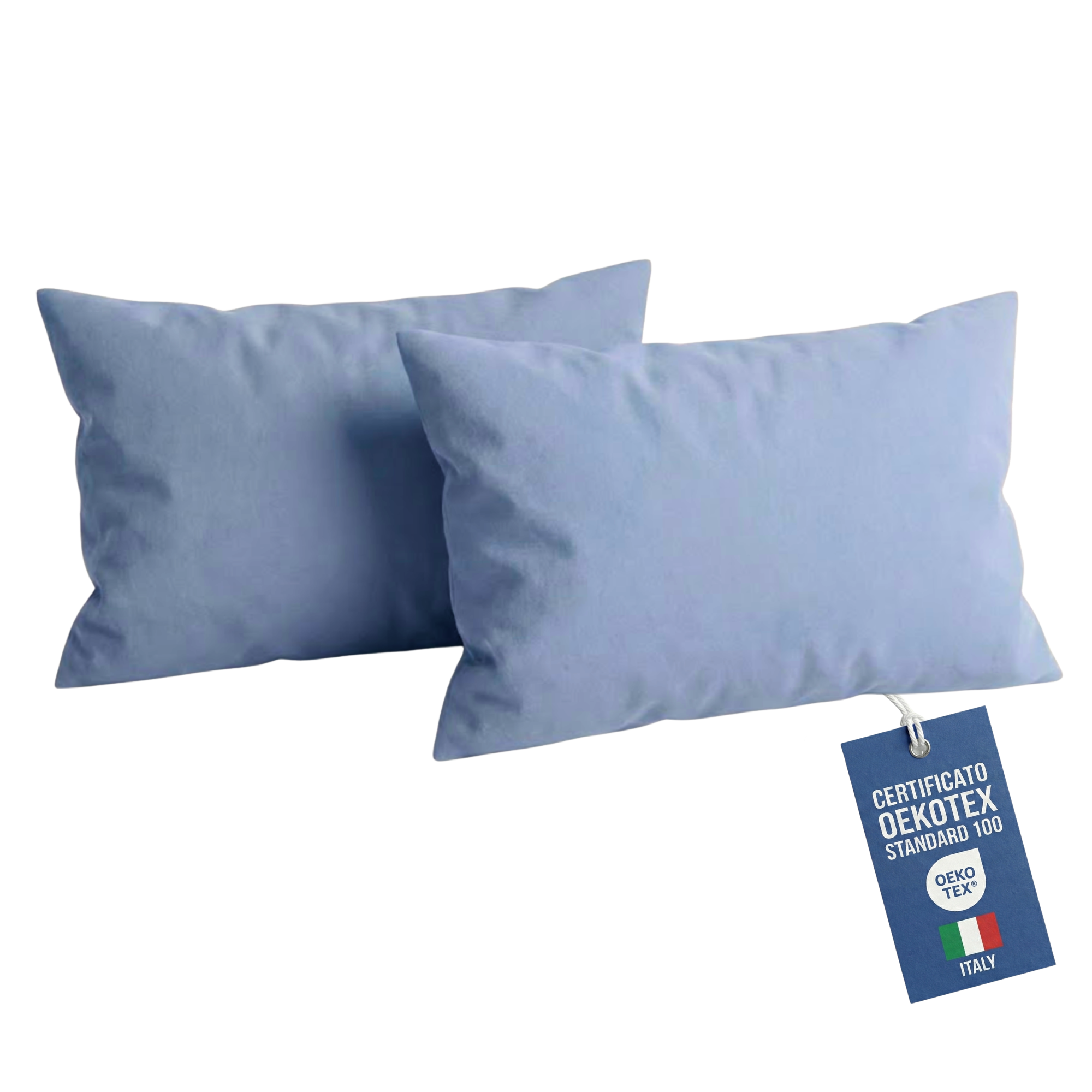 Federe Cuscino Letto 50x80 Copricuscino Letto, Coppia Federa Antiacaro ed Anallergica per Cuscini Standard, Made in Italy