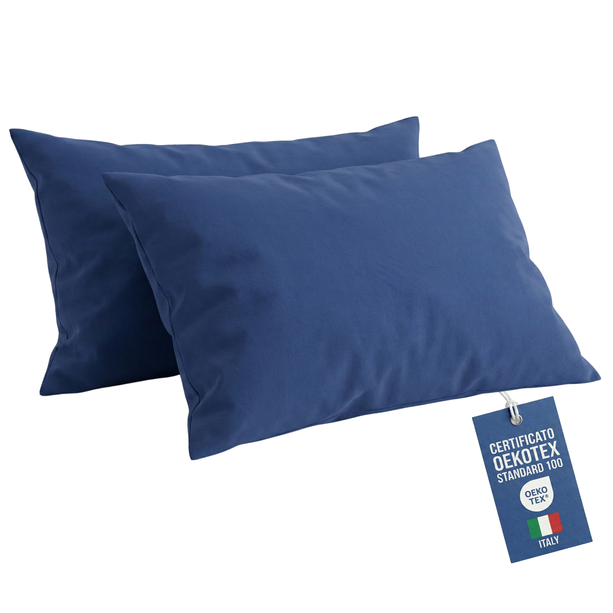Federe Cuscino Letto 50x80 Copricuscino Letto, Coppia Federa Antiacaro ed Anallergica per Cuscini Standard, Made in Italy