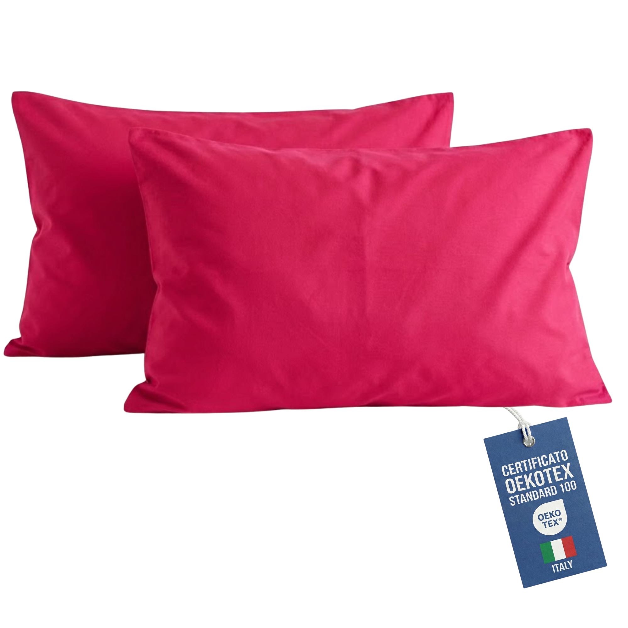 Federe Cuscino Letto 50x80 Copricuscino Letto, Coppia Federa Antiacaro ed Anallergica per Cuscini Standard, Made in Italy
