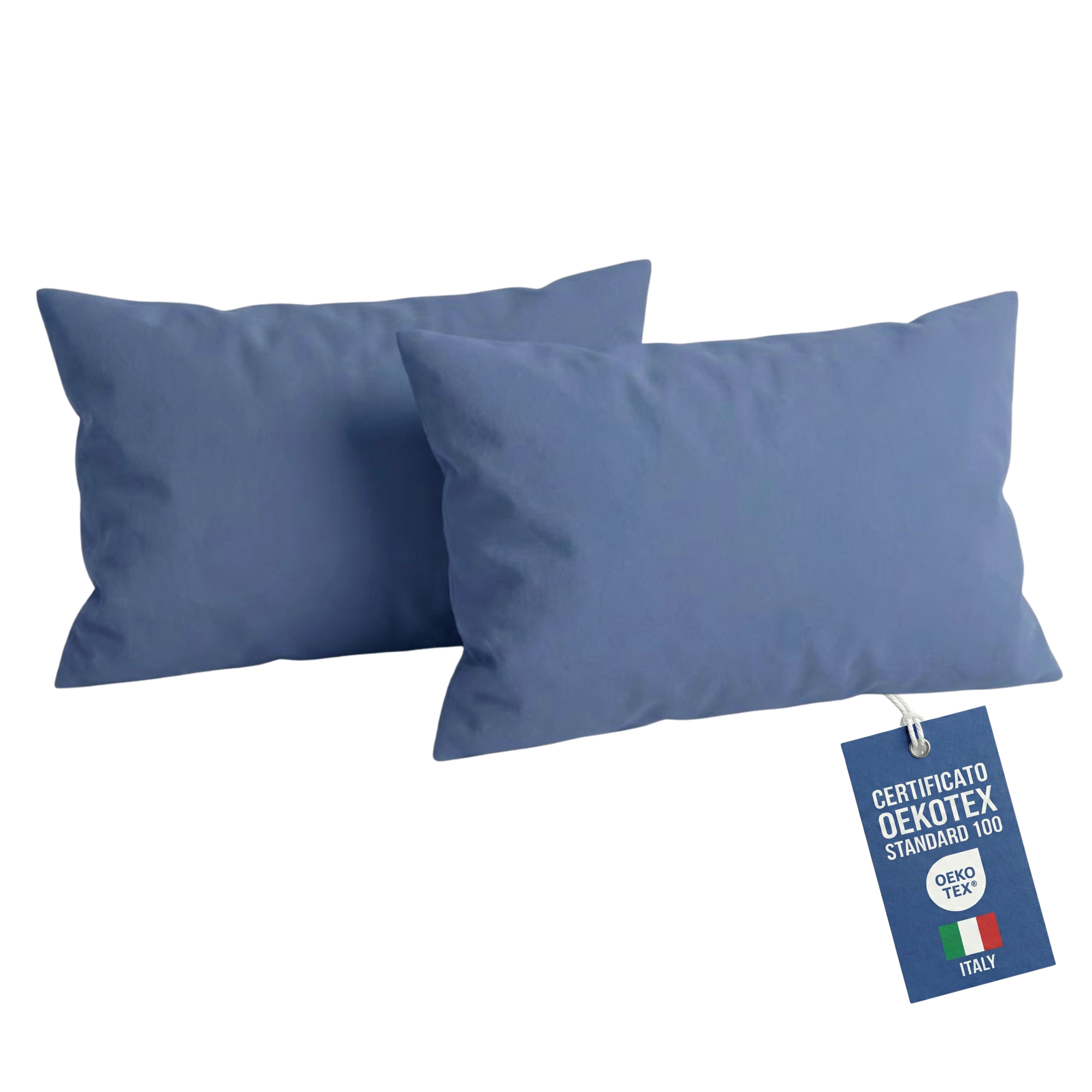 Federe Cuscino Letto 50x80 Copricuscino Letto, Coppia Federa Antiacaro ed Anallergica per Cuscini Standard, Made in Italy