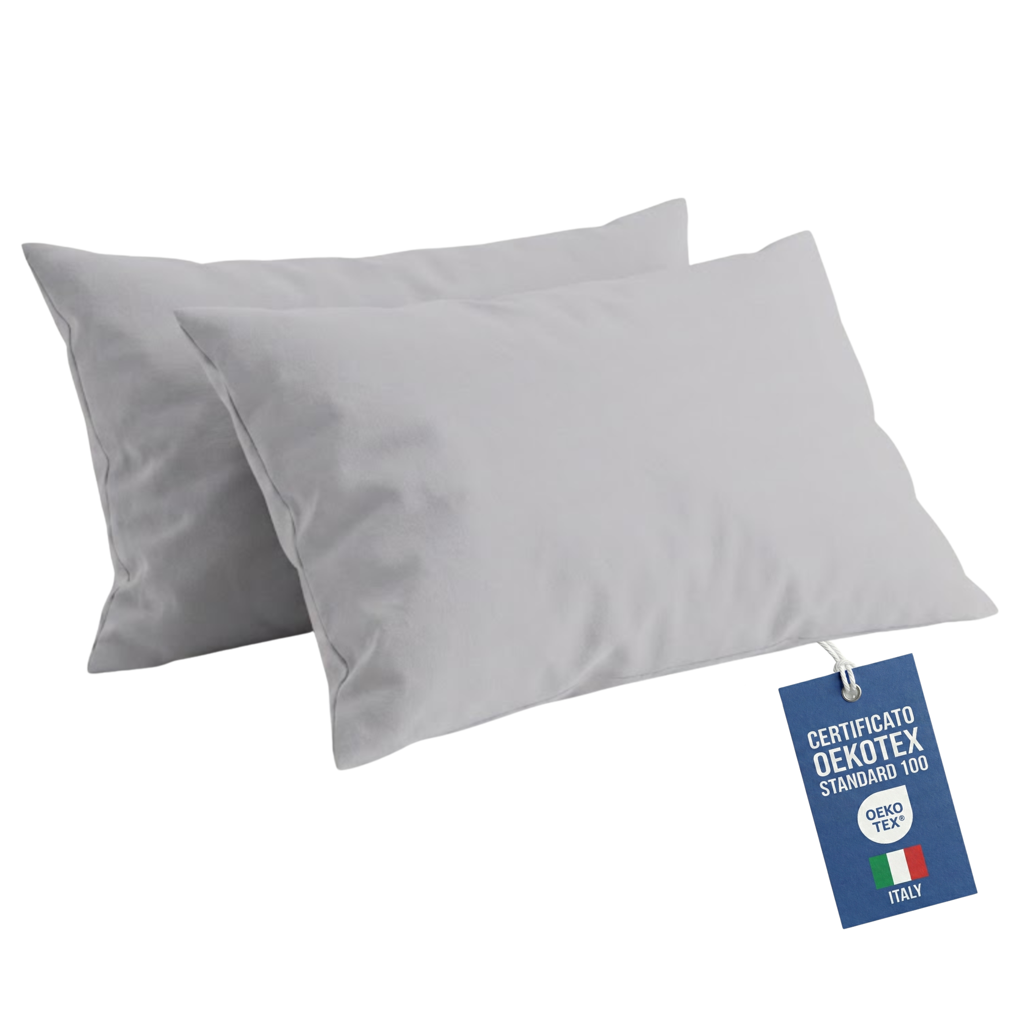 Federe Cuscino Letto 50x80 Copricuscino Letto, Coppia Federa Antiacaro ed Anallergica per Cuscini Standard, Made in Italy